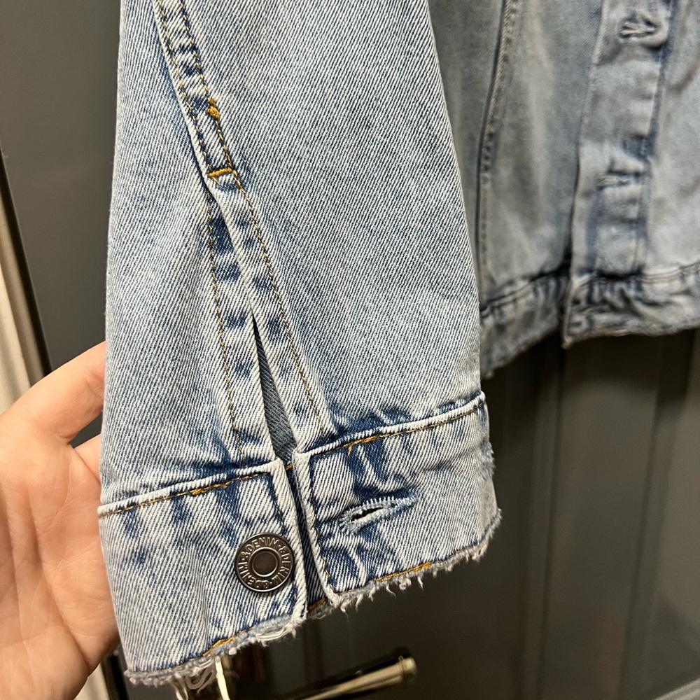 H&M Distressed Denim Jacket - Picture 4 of 9